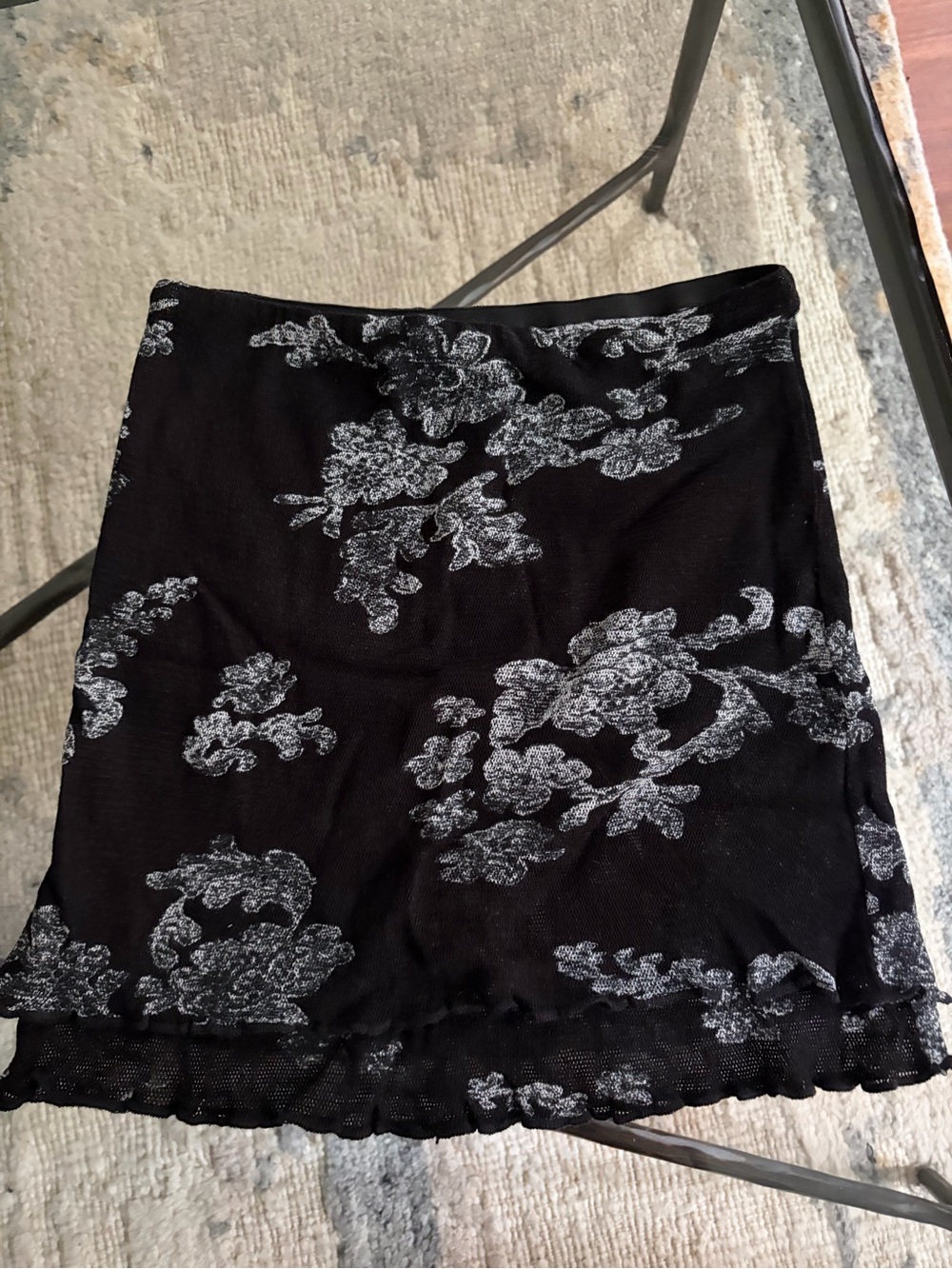 NWT Free People Black Poppy Mesh Mini Skirt